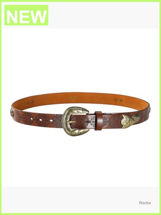 Vintage Cowgirl Belt with Western Buckle – Faux Leather main image 7